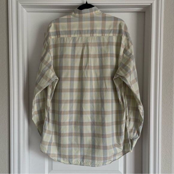 Ermenegildo Zegna Plaid Multi Long Sleeve Button Down Cotton Shirt L Italy - Picture 2 of 8